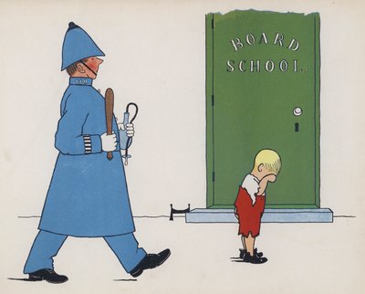 Wonderful England: Policeman Returning Young Truant to His Lessons by Mary Francis Ames
